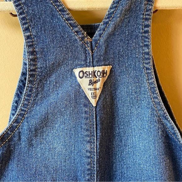 OshKosh B'gosh Girls Floral Denim Overalls Size 12 Months - Picture 8 of 11